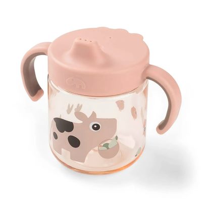 DONE BY DEER Deer Tiny Farm Learning Cup Spout 2 Handles 餐盤組 正品代購