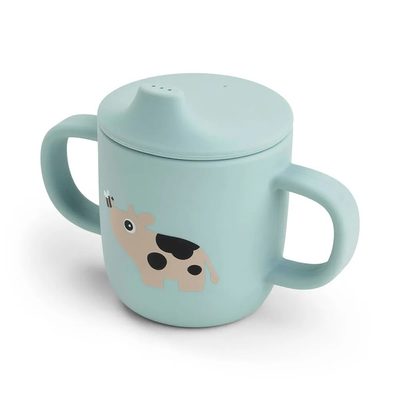 DONE BY DEER Deer Tiny Farm Silicone Cup Spout 2 Handles 餐盤組 正品代購