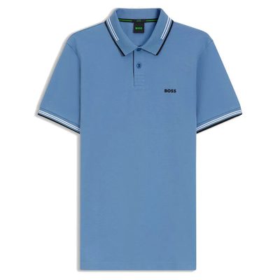 BOSS Short Sleeve POLO衫 合身剪裁 彈性棉質 有領 休閒 正品歐洲代購 [142822163]