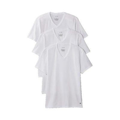 CALVIN 3件組 Klein Short Sleeve V 透氣 舒適 正品歐洲代購 [142869779]