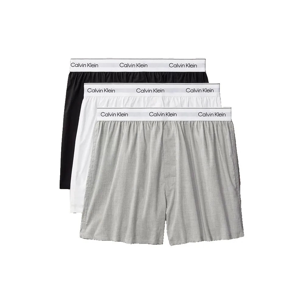 CALVIN 3件組 Klein 四角褲 無縫 吸濕排汗 男內褲 平口褲 正品歐洲代購 [142869782]