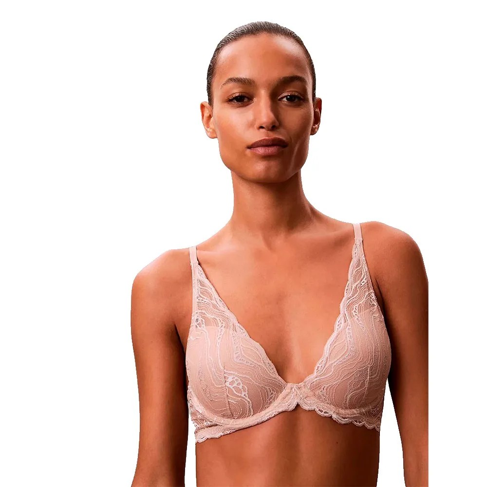 CALVIN KLEIN Bra 彈性 深V蕾絲 性感內衣 正品歐洲代購 [143036042]