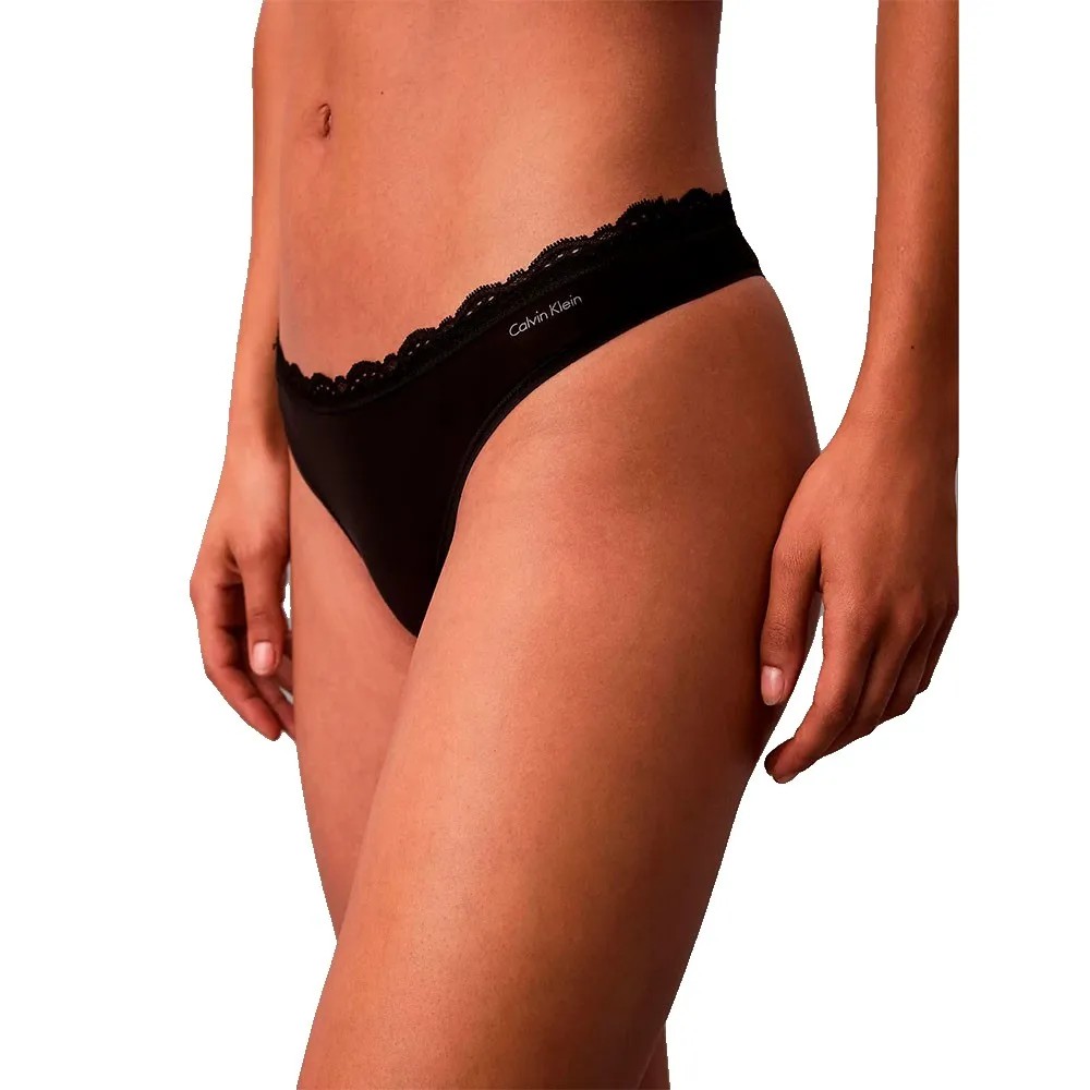 CALVIN KLEIN Thong 彈性 舒適 蕾絲 正品歐洲代購 [143036065]