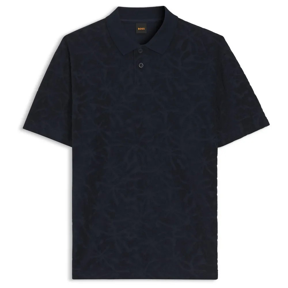 BOSS Flower Short Sleeve POLO衫 花卉提花 舒適 正品歐洲代購 [143145426]