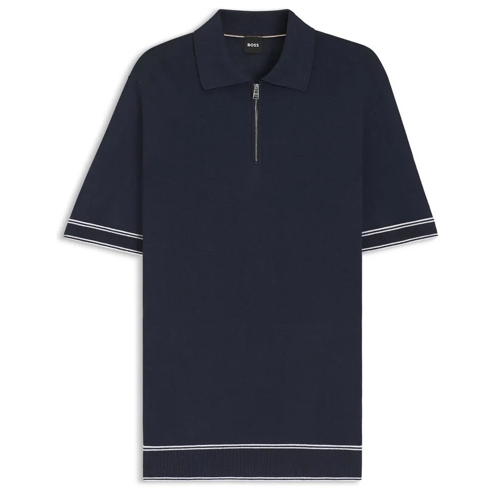 BOSS Norbertino Short Sle POLO衫 亞麻 透氣 正品歐洲代購 [143145678]
