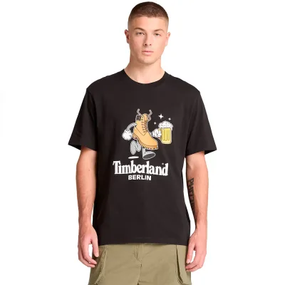 TIMBERLAND Qtm Front Boot Graphic City Berlin Short Sleeve T Shirt T恤 耐磨 正品代購
