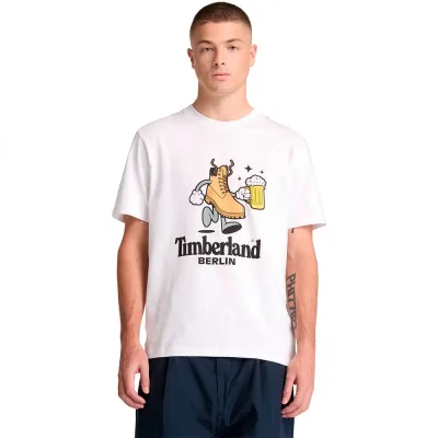TIMBERLAND Qtm Front Boot Graphic City Berlin Short Sleeve T Shirt T恤 耐磨 正品代購