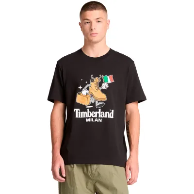 TIMBERLAND Qtm Front Boot Graphic City Milan Short Sleeve T Shirt T恤 正品代購