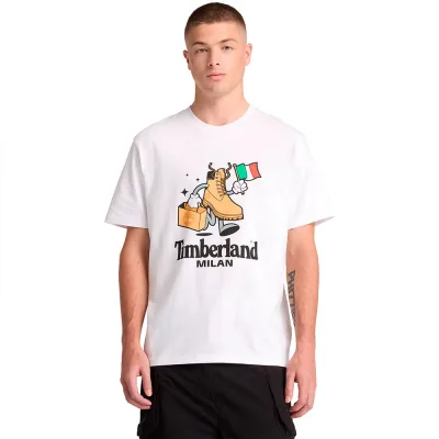 TIMBERLAND Qtm Front Boot Graphic City Milan Short Sleeve T Shirt T恤 正品代購
