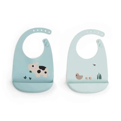 DONE BY DEER Deer Tiny Farm 圍兜口水巾 2件組 正品代購