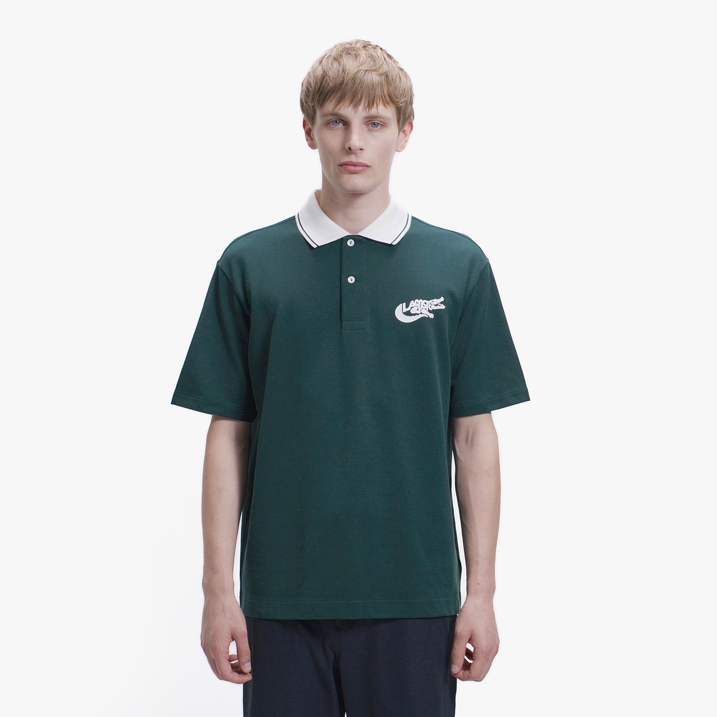 🐊 Lacoste AF335 撞色條紋 Polo 衫｜限時代購｜型號 AF335 (森林綠)