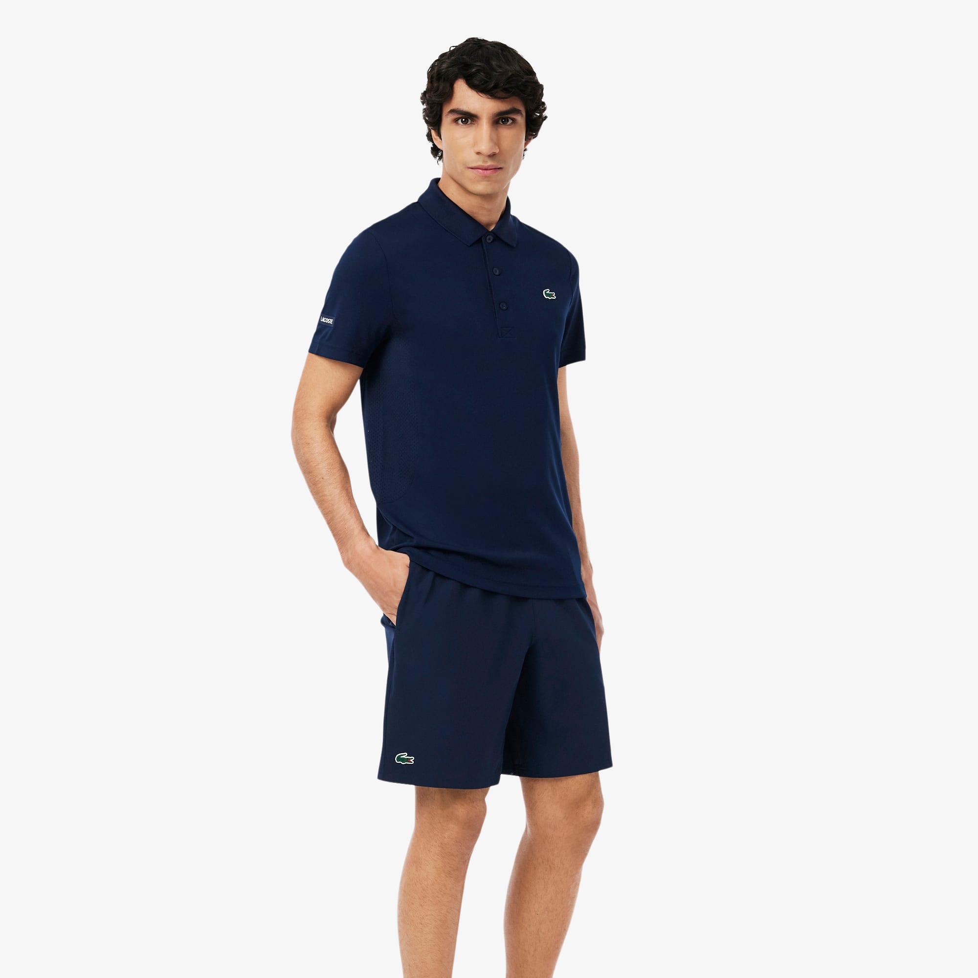 LACOSTE Novak Djokovic 系列運動短褲（藍色）｜官網代購 [GH7413-56G-525]