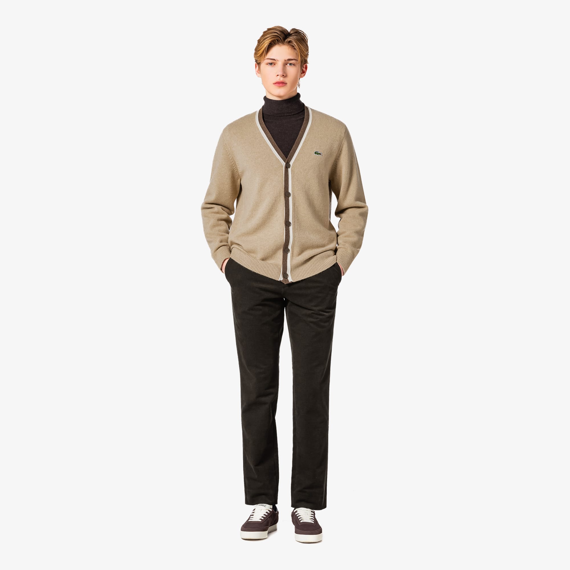 LACOSTE 羅紋絨毛長褲（深棕色）｜官網代購 [HH552E-55N-SKB]