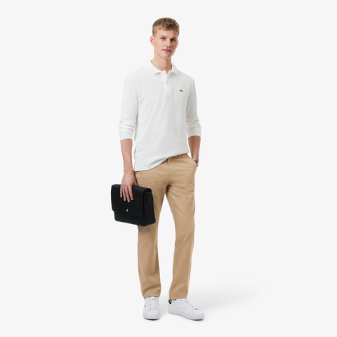 LACOSTE 修身錐形彈性卡其褲（米色）｜官網代購 [HH6281-02S]
