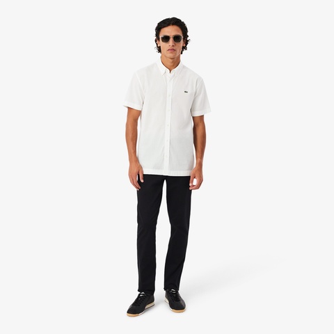 LACOSTE 修身錐形彈性卡其褲（黑）｜官網代購 [HH6281-031]