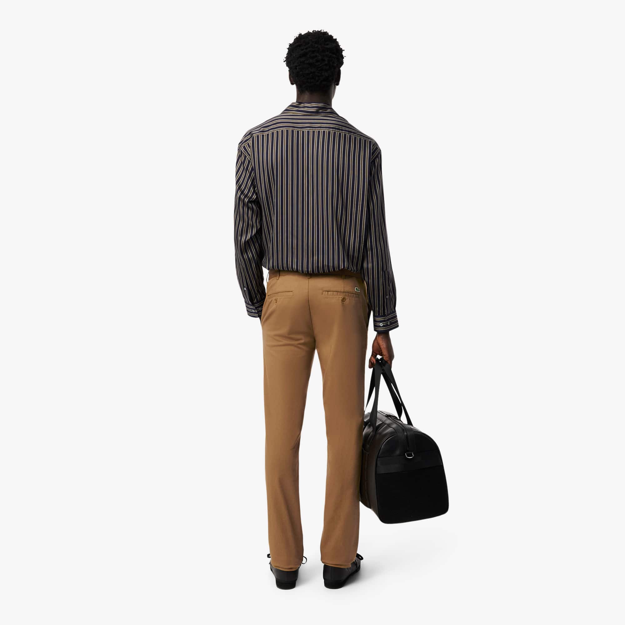 LACOSTE 斜紋布卡其褲（棕色）｜官網代購 [HH7224-55N-DPC]