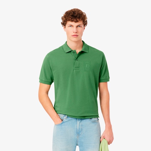 LACOSTE 網球場刺繡鹿子地 Polo 衫（萊姆綠）｜官網代購 [PH1751-02M]
