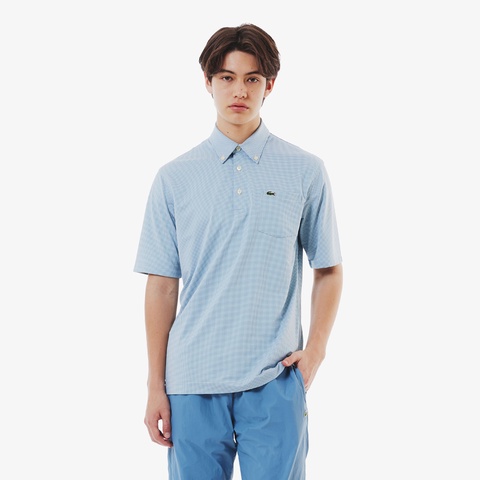 LACOSTE 除臭快乾防UV 微格紋 Polo 衫（藍）｜官網代購 [PH6364-HD9]