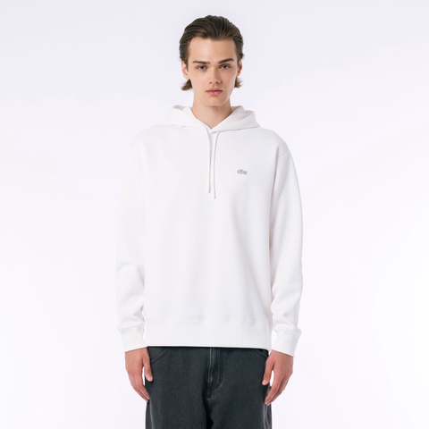 LACOSTE 鹿子地素色連帽衛衣（米白）｜官網代購 [SH9354-70V]