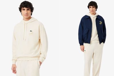 🎾 Lacoste Tennis × Novak Djokovic 喬科維奇聯名連帽衫｜型號 SH9948 (米白色)