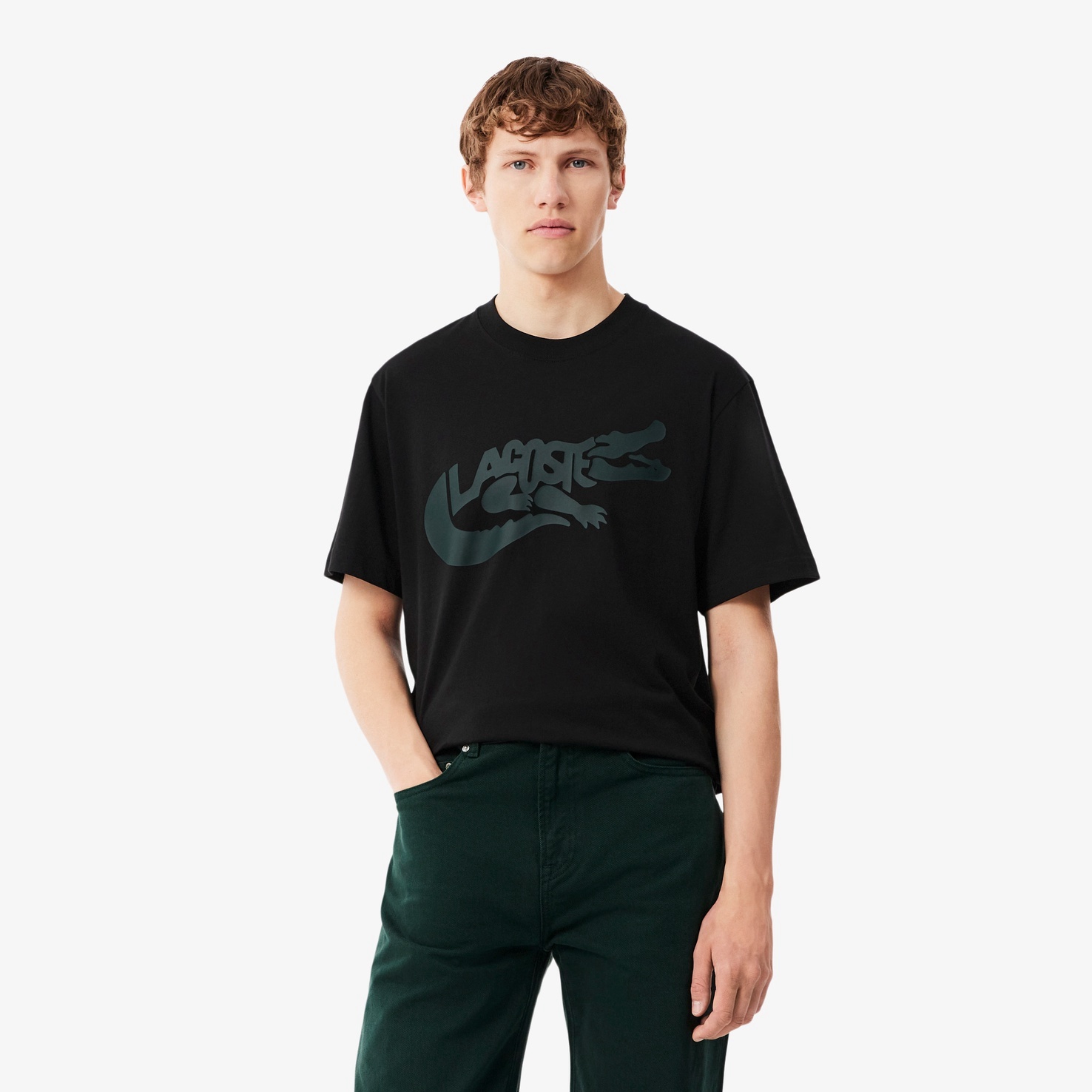 🐊 Lacoste 超吸睛 大鱷魚印花短袖 T｜限時代購